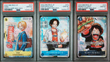 SET 3 PSA 10 GEM MINT JP ONE PIECE 2024 Luffy Ace Sabo P-073 P-074 P-075 JUMP