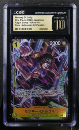 CGC 10 PRISTINE Japanese One Piece 2024 Monkey D Luffy OP10-111 ALTERNATE ART