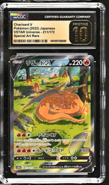 CGC 10 PRISTINE Japanese Pokemon 2022 Charizard V 211/172 SAR V. Universe S12a