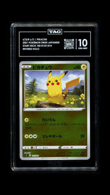 TAG 10 GEM MINT JAPANESE POKEMON  2021 PIKACHU 127/414 Reverse Starter Deck Sl