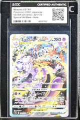Japanese Pokemon Mewtwo VSTAR 221/172 VSTAR UNI CGC CERTIFIED AUTHENTIC