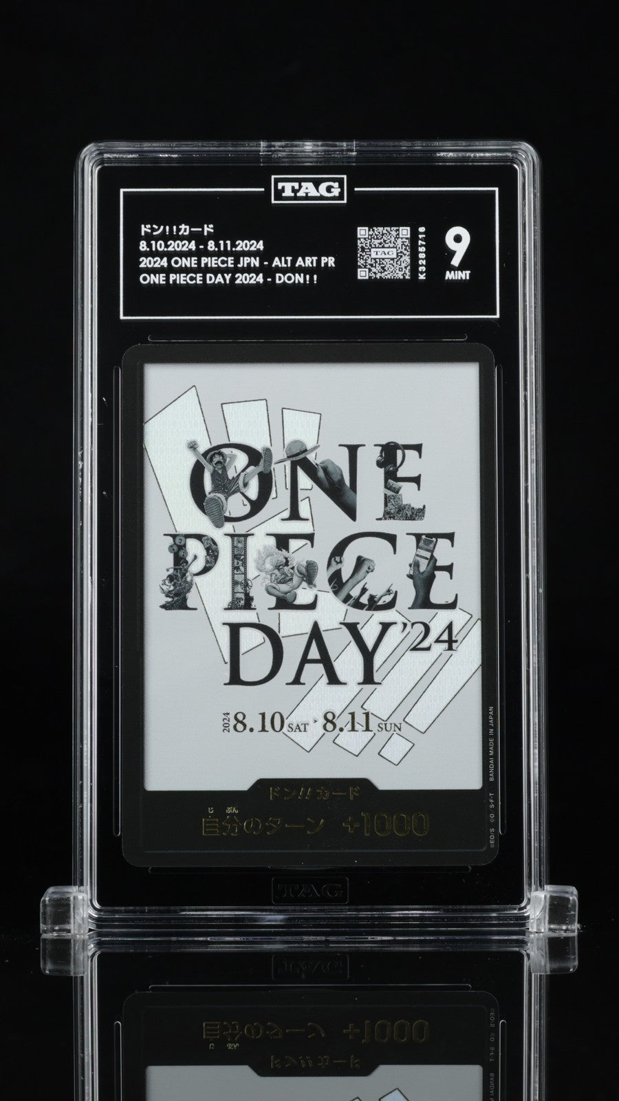TAG 9 MINT JAPANESE ONE PIECE 2024 DON!! CARD PCC-ONE PIECE DAY'24-