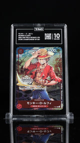 TAG 10 GEM MINT JAPANESE ONE PIECE 2022 MONKEY D LUFFY P-001 CHAMPIONSHIP WINNER