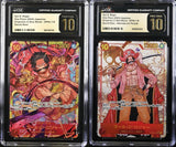 SET 2 CGC 10 PRISTINE Japanese One Piece 2024 Gol D. Roger OP09-118 Alt Art