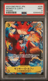 PSA 9 MINT JAPANESE ONE PIECE 2023 MONKEY D. LUFFY P-036 PROMOS
