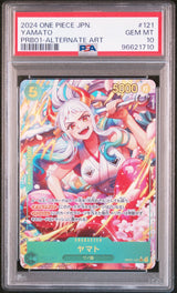 PSA 10 GEM MINT JAPANESE ONE PIECE 2024 YAMATO OP01-121 PRB01-ALT ART