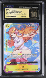 CGC 10 PRISTINE JAPANESE ONE PIECE 2024 NAMI OP08-106 ALTERNATE ART