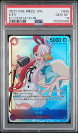 PSA 10 GEM MINT JAPANESE ONE PIECE 2023 UTA ST05-004 OP FILM EDITION