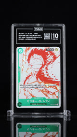 TAG 10 GEM MINT JAPANESE ONE PIECE 2025 MONKEY D. LUFFY OP07-033 Red&White PROMO