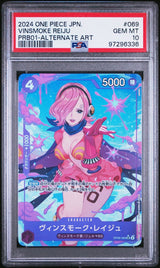 PSA 10 GEM MINT JAPANESE ONE PIECE 2024 VINSMOKE REIJU OP06-069 PRB-01 ALT ART