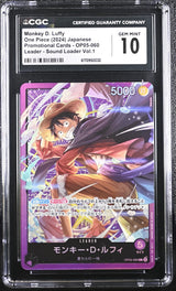 CGC 10 GEM MINT Japanese One Piece 2024 Monkey D. Luffy OP05-060 Sound L. Vol.1
