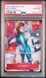 PSA 10 GEM MINT JAPANESE ONE PIECE 2024 Nico Robin OP05-010 THE BEST PRB-01