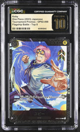 CGC 10 PRISTINE JAPANESE ONE PIECE 2023 KOBY OP02-098 OFFICIAL EVENT PRIZE