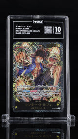 TAG 10 MINT JAPANESE ONE PIECE 2024 Monkey D Luffy ST13-003 Gold Parall Premium