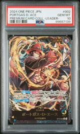 PSA 10  MINT JAPANESE ONE PIECE 2024 PORTGAS D. ACE ST13-002 PREMIUM CARD COLL.