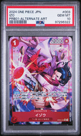 PSA 10 GEM MINT JAPANESE ONE PIECE 2024 IZO OP03-003 PRB-01 ALT ART