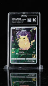 TAG 10 GEM MINT Japanese Pokemon 2021 Pikachu 001/028 25th Anniversary S8a