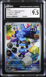 CGC 9.5 MINT+ Japanese Pokemon 2023 Riolu 086/078 Scarlet ex Sv1S