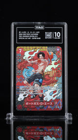TAG 10 GEM MINT JAPANESE ONE PIECE 2024 PORTGAS D. ACE OP02-013 SPECIAL ALT ART