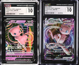 SET 2 CGC 10 GEM MINT  Japanese Pokemon 2021 Mew V & Mew VMAX 039/100 040/100 S8