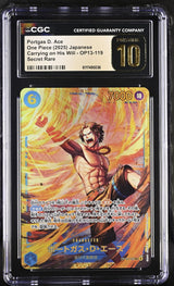 CGC 10 PRISTINE Japanese One Piece 2025 Portgas D. Ace OP13-119 Carrying on His