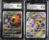 SET 2 CGC 9.5 MINT+ Japanese Pokemon CHARIZARD MEWTWO VST 212/172 221/172 S12a