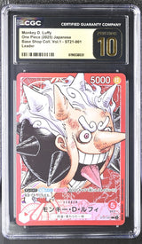 CGC 10 PRISTINE Japanese One Piece 2025 Monkey D. Luffy ST21-001 Limited VOL.1