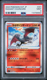 PSA 9 MINT JAPANESE POKEMON 2023 RADIANT CHARIZARD 001/038 BLACK FLAME SVF