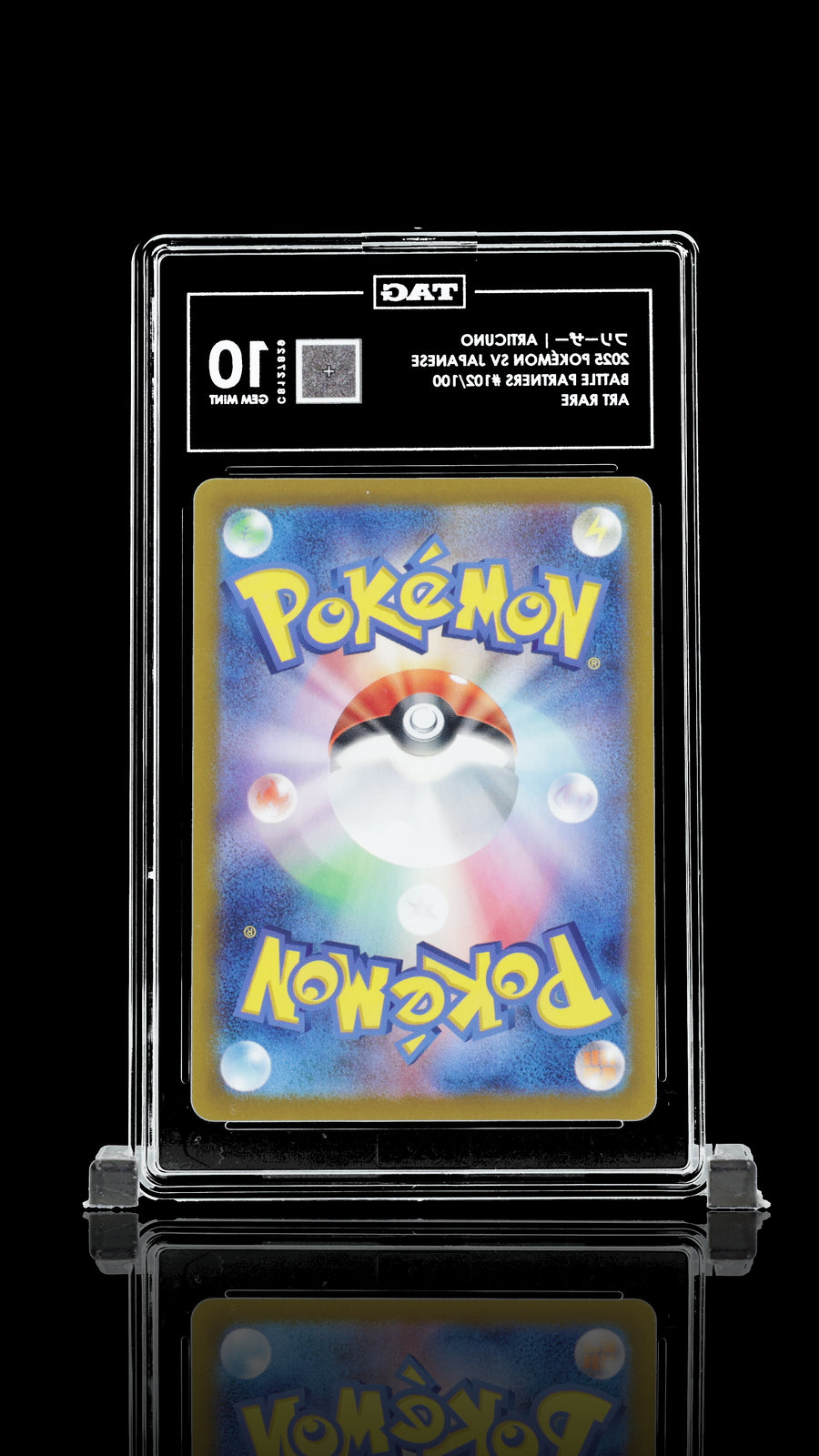TAG 10 GEM MINT JAPANESE POKEMON 2025 Articuno 102/100 Battle Partners SV9