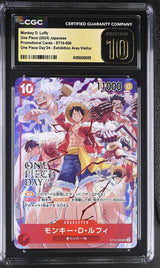 CGC 10 PRISTINE Japanese ONE PIECE 2024 MONKEY D. LUFFY ST10-006 Day'24