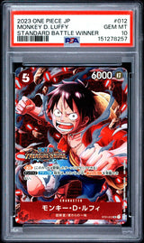 PSA 10 GEM MINT Japanese One Piece 2023 Monkey Luffy ST01-012 PROMO WINNER