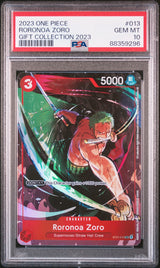 PSA 10 GEM MINT ONE PIECE ENGLISH 2023 RORONOA ZORO ST01-013 Promotion Set 1
