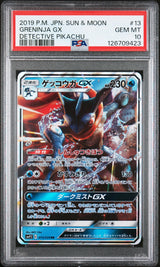 PSA 10 GEM MINT Japanese Pokemon 2019 Greninja GX 013/024 Detective Pikachu SMP2