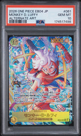PSA 10 GEM MINT Japanese One Piece 2026 Monkey D. Luffy EB04-061 ALT ART