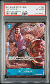 PSA 10  MINT JAPANESE ONE PIECE 2024 CROCODILE OP09-046 ALTERNATE ART