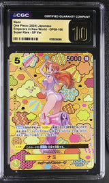 CGC 10 PRISTINE JAPANESE ONE PIECE 2024 NAMI OP08-106 SPECIAL ALT ART