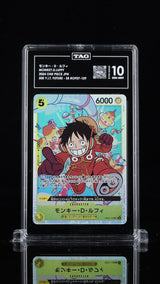 TAG 10 GEM MINT Japanese ONE PIECE 2024 Monkey D. Luffy OP07-109 500 Years SR