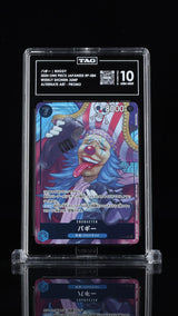 TAG 10 GEM MINT JAPANESE ONE PIECE 2024 Buggy P-084 Weekly Shonen Jump
