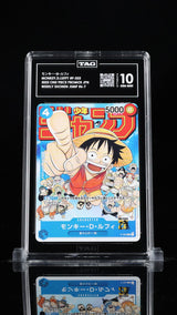 TAG 10 GEM MINT Japanese One Piece 2023 Monkey D. Luffy P-033 Shonen Jump