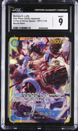 CGC 9 MINT Japanese One Piece 2025 Monkey D. Luffy OP11-118 A Fist of Divine