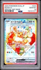 PSA 10 GEM MINT JAPANESE POKEMON 2024 EEVEE EX 224/187 TERASTAL FESTIVAL SV8a