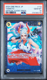 PSA 10 GEM MINT JAPANESE ONE PIECE 2024 YAMATO OP04-112 OFFICIAL EVENT PRIZE