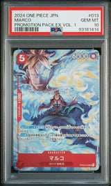 PSA 10 GEM MINT JAPANESE ONE PIECE 2024 MARCO OP03-013 PROMOTION PACK EX VOL.1