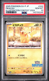 2025 Pokemon Japanese PIKACHU 242/SV-P ILLUSTRATION PROMO PSA 10 #145790246