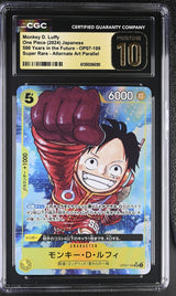CGC 10 PRISTINE Japanese Pokemon 2024 Monkey D. Luffy OP07-109 ALTERNATE ART