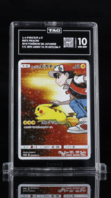 TAG 10 GEM MINT Japanese Pokemon 2018 Red's Pikachu 270/SM-P PROMO