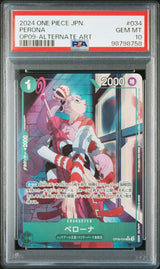 PSA 10 GEM MINT JAPANESE ONE PIECE 2024 PERONA OP09-034 ALTERNATE ART