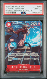 PSA 10 GEM MINT JAPANESE ONE PIECE 2024 EDWARD NEWGATE OP02-004 PROMOTION VOL.1