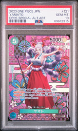 PSA 10 GEM MINT JAPANESE ONE PIECE 2023 YAMATO OP01-121 SPECIAL ALT ART