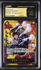 CGC 10 PRISTINE Japanese One Piece 2024 Monkey Luffy OP10-118 Parallel R. Blood